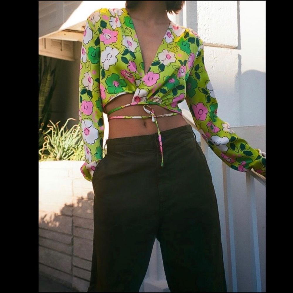 Zara Silk Floral Top✨